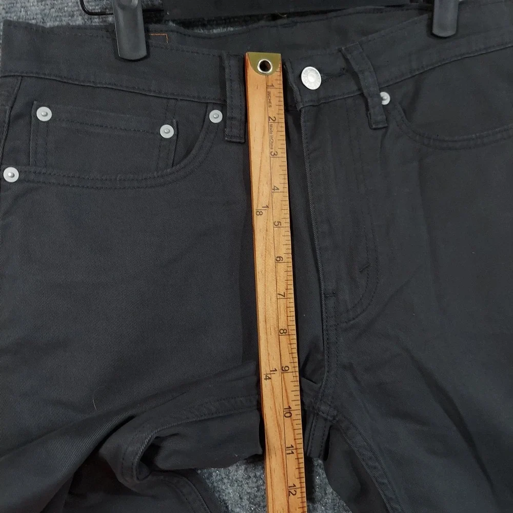 Levis 514 Jeans Mens 32x29 Black Dark Wash Regular Straight Stretch Denim Pants
